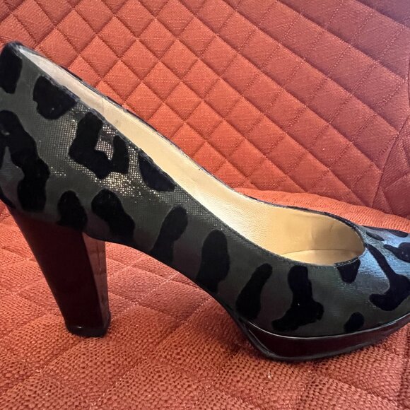 Peter Kaiser Animal Print heels green/black Size 6.5 - Picture 5 of 6